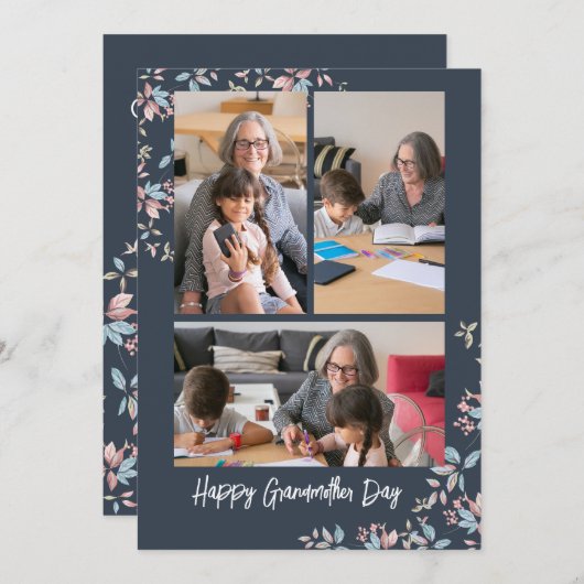 Grootmoeder dag fotocollage Vakantie Kaart (Voorkant / Achterkant)