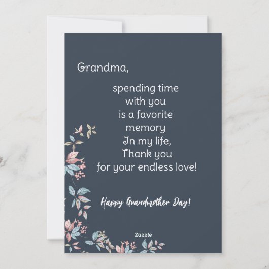 Grootmoeder dag fotocollage Vakantie Kaart (Achterkant)