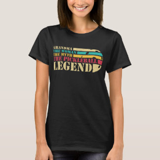 Grootmoeder de vrouw de Myth de Pickleball Legend T-shirt