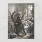  grootmoeder die haar breekt naar kleindochter briefkaart (Voorkant)