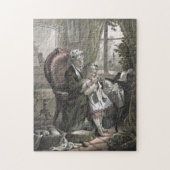 grootmoeder die haar breekt naar kleindochter legpuzzel (Verticaal)