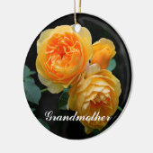 Grootmoeder Drie Gele Roses Ornament (Links)
