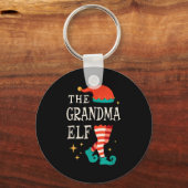 Grootmoeder Elf Familie Matching Groep Kerstmis Gr Sleutelhanger (Voorkant)