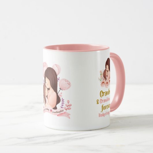 Grootmoeder en kleindochter Forever Linked Mok (Voorkant rechts)