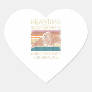 Grootmoeder en kleindochter Gift Hart Sticker