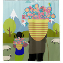 Grootmoeder en kleindochter lopen in de graaf