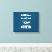 Grootmoeder en kleinzoon een obligatie die niet ka canvas afdruk (Insitu (Houten vloer))