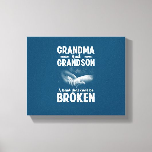Grootmoeder en kleinzoon een obligatie die niet ka canvas afdruk (Voorkant)