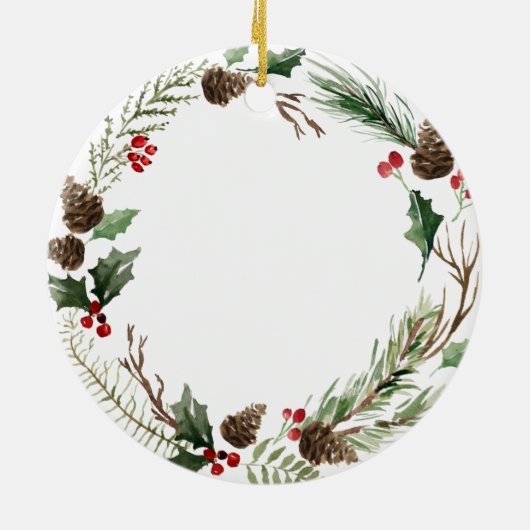 Grootmoeder en opa Eerste Floral kerstversiering Keramisch Ornament (Achterkant)