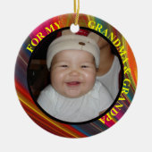 Grootmoeder en opa Foto Gift Label & Ornament (Voorkant)