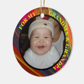 Grootmoeder en opa Foto Gift Label & Ornament (Links)