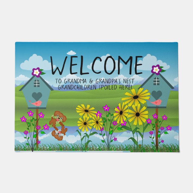 Grootmoeder en opa's nesten deurmat (Voorkant)