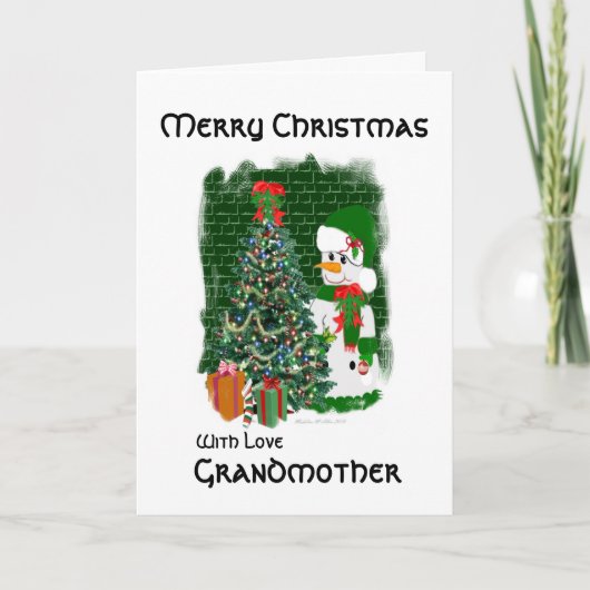 Grootmoeder Feestdagen Kaart (Voorkant)