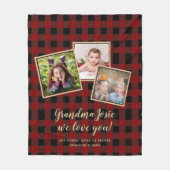 Grootmoeder Foto collage Grandma Poem Nonna Gigi Fleece Deken (Voorkant)
