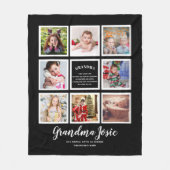 Grootmoeder Foto collage Grandma Poem Nonna Gigi Fleece Deken (Voorkant)