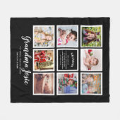 Grootmoeder Foto collage Grandma Poem Nonna Gigi Fleece Deken (Voorkant (Horizontaal))