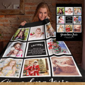 Grootmoeder Foto collage Grandma Poem Nonna Gigi Fleece Deken