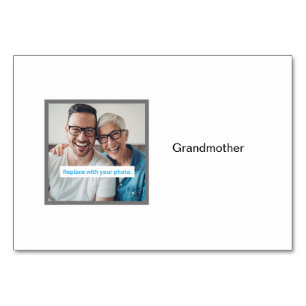 Grootmoeder foto Gepersonaliseerde familie Flashca Kaart
