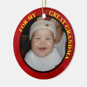 Grootmoeder Foto Gift Label & Ornament (Links)