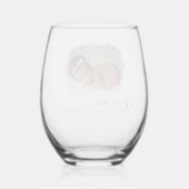 Grootmoeder Foto Glam-ma Wijnglas Zonder Voet (Achterkant)