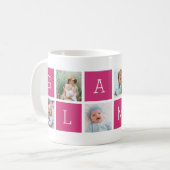 Grootmoeder fotocollage op maat "Glamma" Koffiemok (Voorkant links)