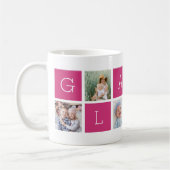 Grootmoeder fotocollage op maat "Glamma" Koffiemok (Links)