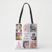 Grootmoeder fotocollage wit tote bag (Voorkant)
