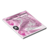 Grootmoeder gedicht - 60e verjaardag notitieblok (Schuin)