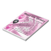 Grootmoeder gedicht - 60e verjaardag notitieblok (Linkerzijde)