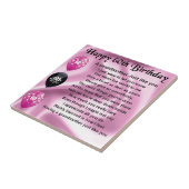 Grootmoeder gedicht - 60e verjaardag tegeltje (Zijkant)