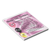 Grootmoeder gedicht - 65e verjaardag notitieblok (Schuin)