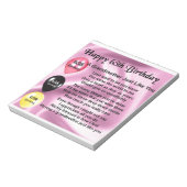 Grootmoeder gedicht - 65e verjaardag notitieblok (Linkerzijde)