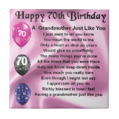 Grootmoeder gedicht - 70e verjaardag tegeltje (Voorkant)