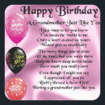 Grootmoeder gedicht - Happy Birthday Vierkante Sticker<br><div class="desc">Een geweldig cadeau voor een grootmoeder op haar verjaardag</div>