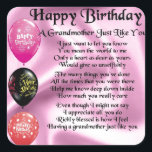 Grootmoeder gedicht - Happy Birthday Vierkante Sticker<br><div class="desc">Een geweldig cadeau voor een grootmoeder op haar verjaardag</div>