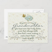 Grootmoeder gedicht met vogels briefkaart (Voorkant / Achterkant)