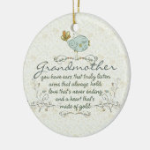 Grootmoeder gedicht met vogels keramisch ornament (Links)