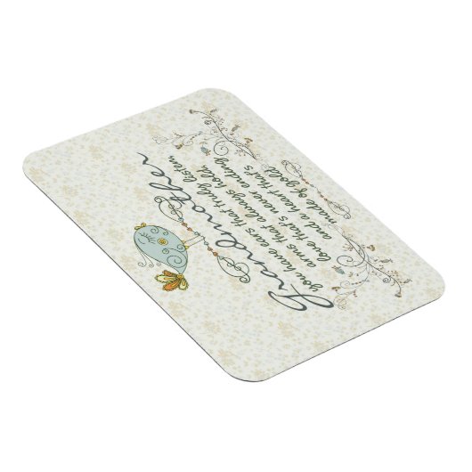 Grootmoeder gedicht met vogels magneet (Rechterzijde)