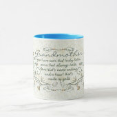 Grootmoeder gedicht met vogels mok (Midden)