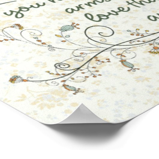 Grootmoeder gedicht met vogels poster (Hoek)