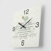 Grootmoeder gedicht met vogels vierkante klok (Hoek)