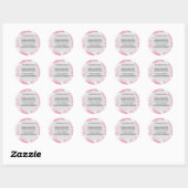 Grootmoeder gedicht - Roze Floral Ronde Sticker (Vel)