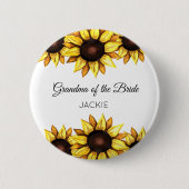 Grootmoeder Geel Wit Zonnebloem Bloemen Ronde Button 5,7 Cm (Voorkant)