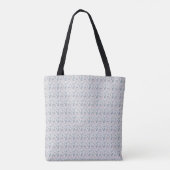 Grootmoeder gepersonaliseerd blauw grijs Roos Tote Bag (Achterkant)