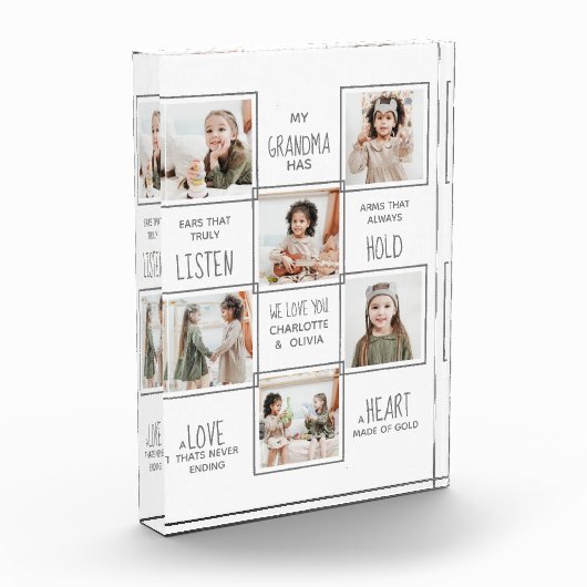 Grootmoeder gepersonaliseerd Grandma Afbeelding Co Fotoblokken (Links)