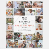 Grootmoeder gevestigd | 20 Fotofamilie Fleece Deken (Voorkant)