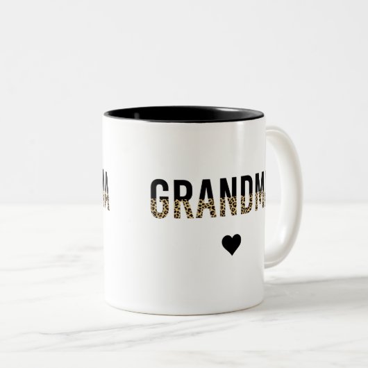 Grootmoeder Gift Tweekleurige Koffiemok (Voorkant rechts)