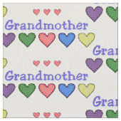 Grootmoeder Gingham Hearts Stof (Close Up)