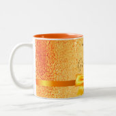 Grootmoeder gouden boog elegant tweekleurige koffiemok (Links)