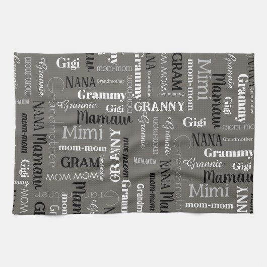Grootmoeder Granny Kitchen Towels haar Nickname Theedoek (Horizontaal)